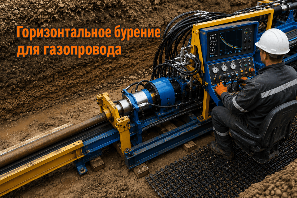 Прокладка газопровода ГНБ