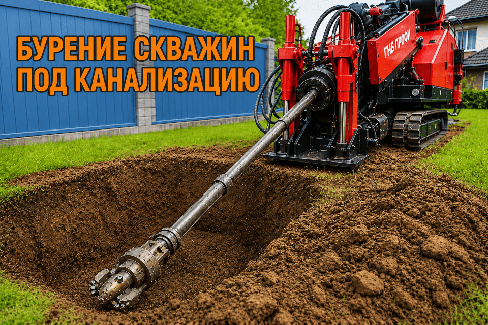 Прокладка канализации ГНБ Прокладка канализации ГНБ