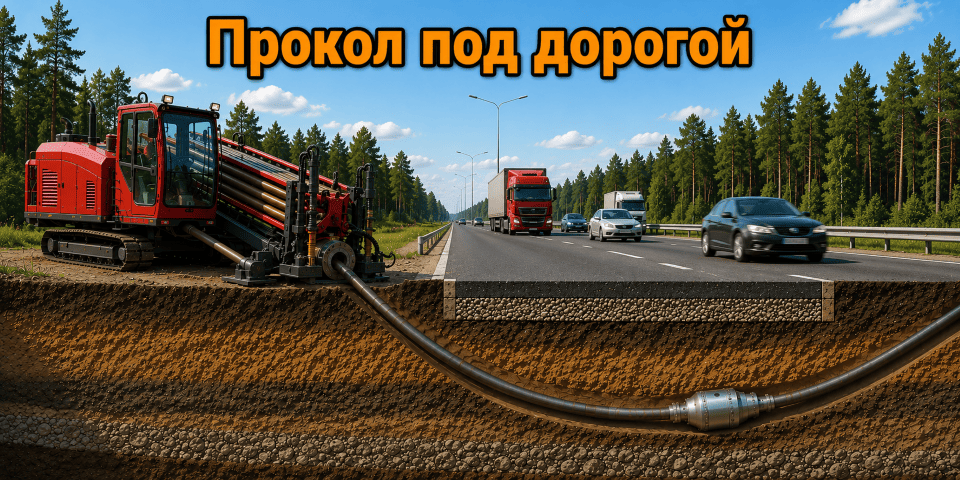 Прокол под дорогой ГНБ Прокол под дорогой ГНБ фото